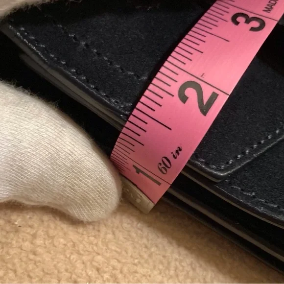 Proenza Schouler navy blue suede shoulder bag,double buckle strap/snap closure - Picture 14 of 14